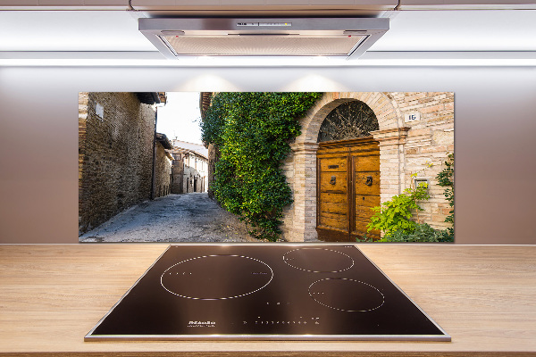 Rivestimento parete cucina dalla grafica ispirata a una strada affascinante