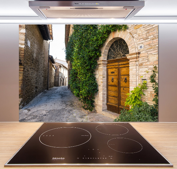 Rivestimento parete cucina dalla grafica ispirata a una strada affascinante