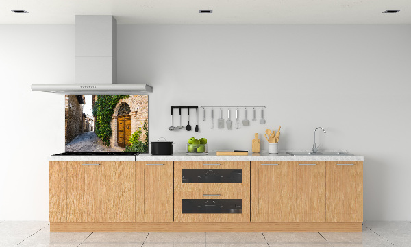 Rivestimento parete cucina dalla grafica ispirata a una strada affascinante