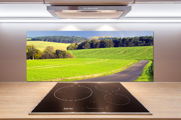 Pannello retrocucina con stampa con motivo di strada sterrata