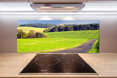 Pannello retrocucina con stampa con motivo di strada sterrata