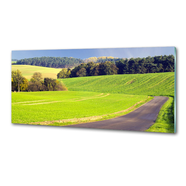 Pannello retrocucina con stampa con motivo di strada sterrata