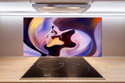 Pannello paraschizzi cucina con motivo astratto