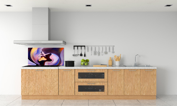 Pannello paraschizzi cucina con motivo astratto
