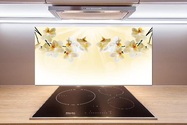 Pannello paraschizzi cucina con motivo orchidea