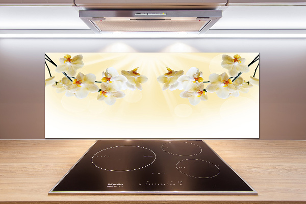 Pannello paraschizzi cucina con motivo orchidea