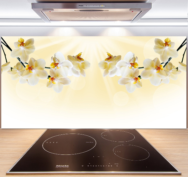 Pannello paraschizzi cucina con motivo orchidea