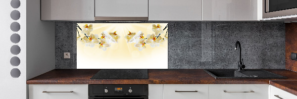 Pannello paraschizzi cucina con motivo orchidea