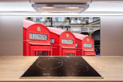 Pannello paraschizzi cucina con stampa a tema telefono pubblico