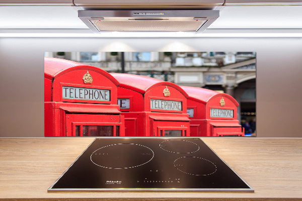 Pannello paraschizzi cucina con stampa a tema telefono pubblico