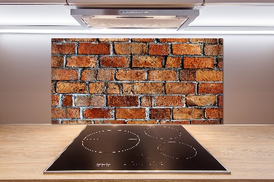 Pannello retrocucina con motivo muro di mattoni