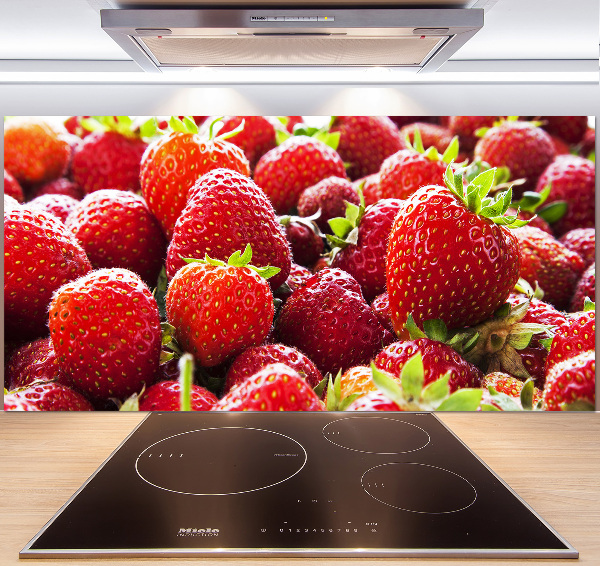 Pannello paraschizzi cucina con motivo a fragole