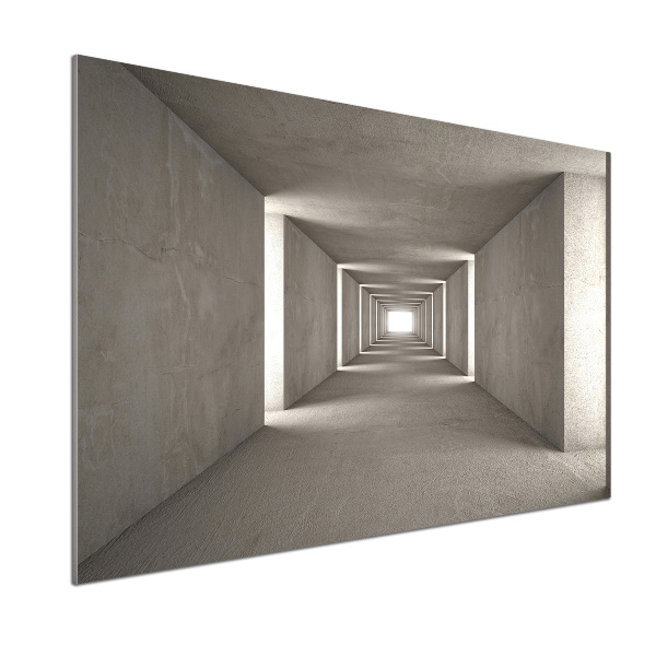 Pannello paraschizzi cucina con motivo tunnel in cemento