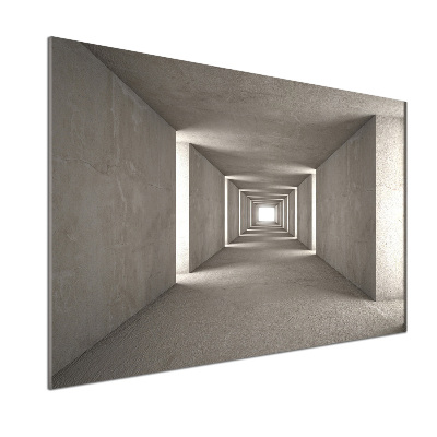 Pannello paraschizzi cucina con motivo tunnel in cemento