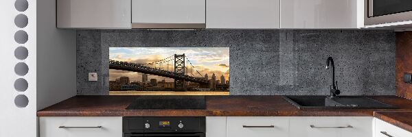 Rivestimento parete cucina con motivo Ponte di Filadelfia