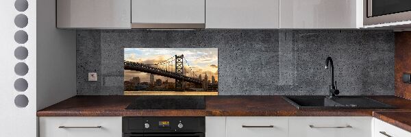 Rivestimento parete cucina con motivo Ponte di Filadelfia