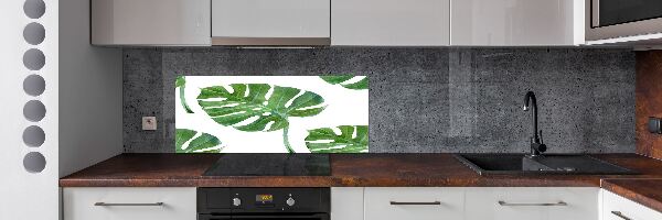 Pannello paraschizzi cucina con motivo Monstera