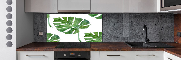 Pannello paraschizzi cucina con motivo Monstera