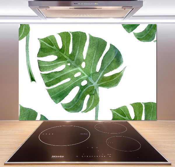 Pannello paraschizzi cucina con motivo Monstera