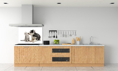 Rivestimento parete cucina con motivo di cane e gatto