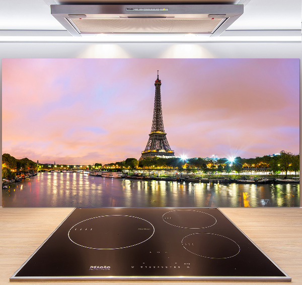Rivestimento parete cucina con stampa della Torre Eiffel di Parigi