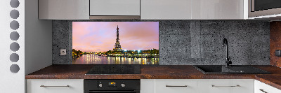 Rivestimento parete cucina con stampa della Torre Eiffel di Parigi