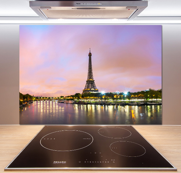 Rivestimento parete cucina con stampa della Torre Eiffel di Parigi
