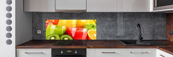 Rivestimento parete cucina con motivo a succhi di frutta
