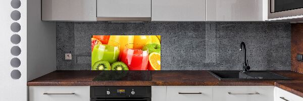 Rivestimento parete cucina con motivo a succhi di frutta