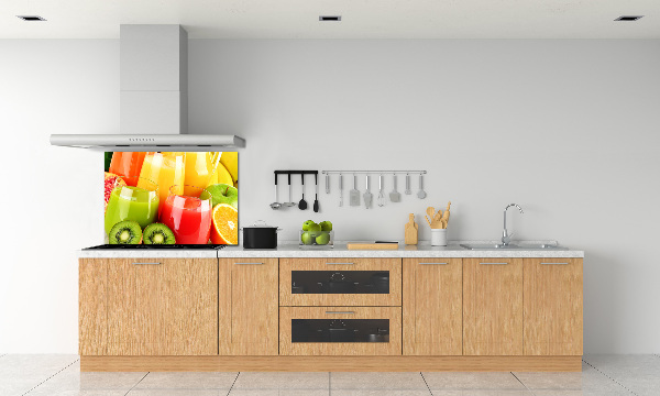 Rivestimento parete cucina con motivo a succhi di frutta