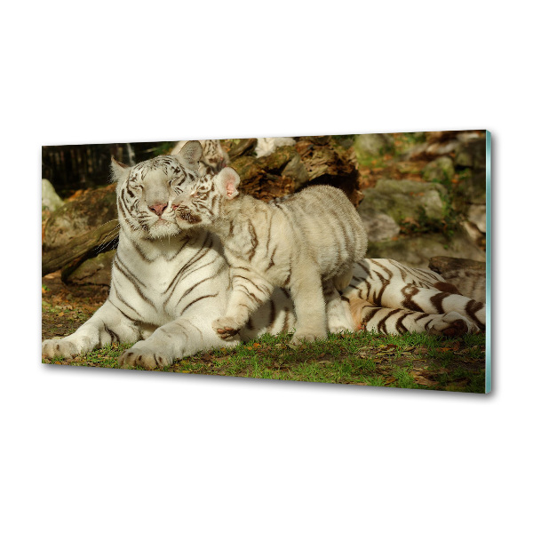 Pannello retrocucina con motivo a tigri