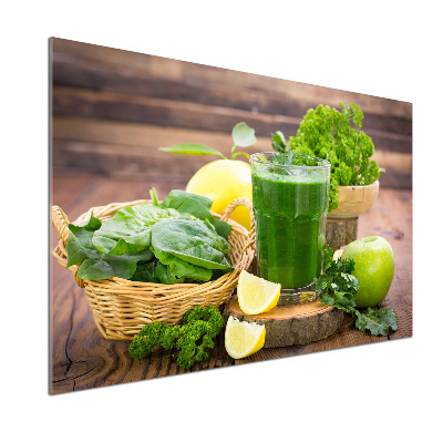 Pannello paraschizzi cucina con motivo cocktail verde