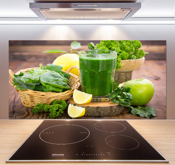 Pannello paraschizzi cucina con motivo cocktail verde