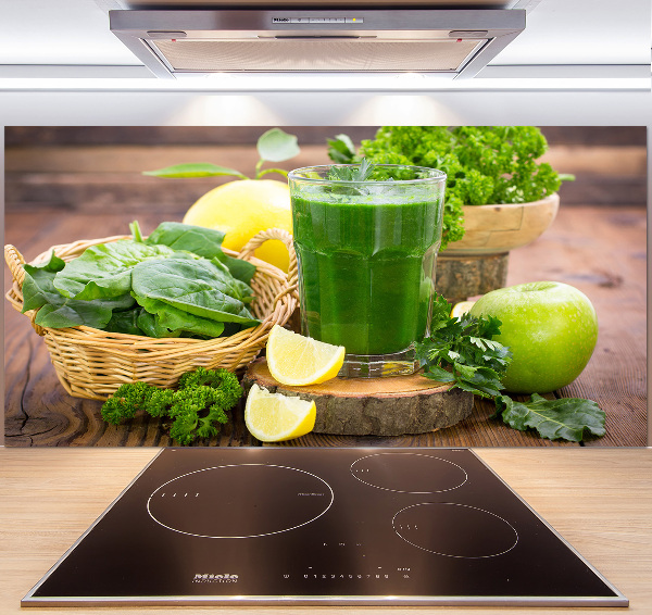 Pannello paraschizzi cucina con motivo cocktail verde