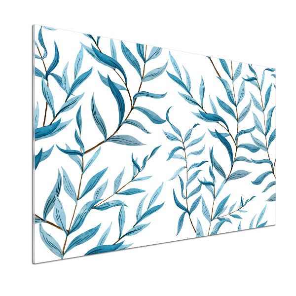 Rivestimento parete cucina con motivo a foglie