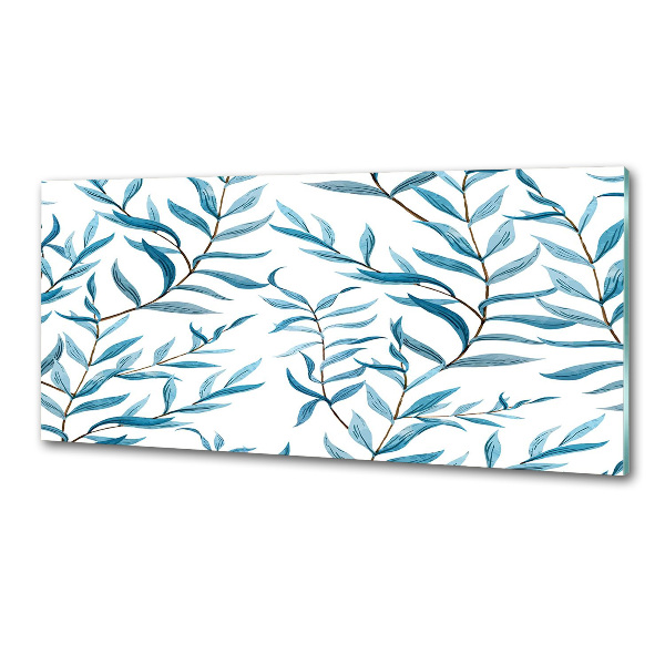 Rivestimento parete cucina con motivo a foglie