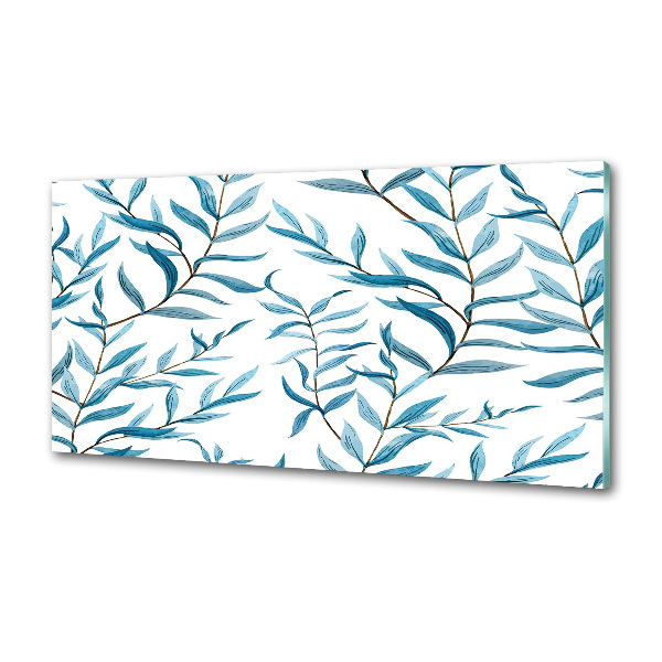 Rivestimento parete cucina con motivo a foglie