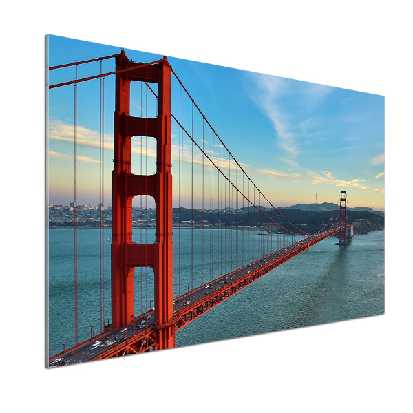 Pannello paraschizzi cucina con stampa del ponte di San Francisco