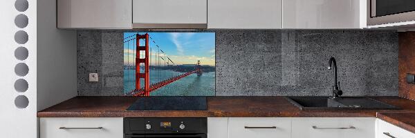Pannello paraschizzi cucina con stampa del ponte di San Francisco