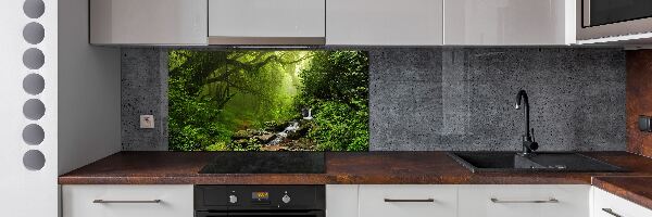 Rivestimento parete cucina con motivo Giungla in Nepal