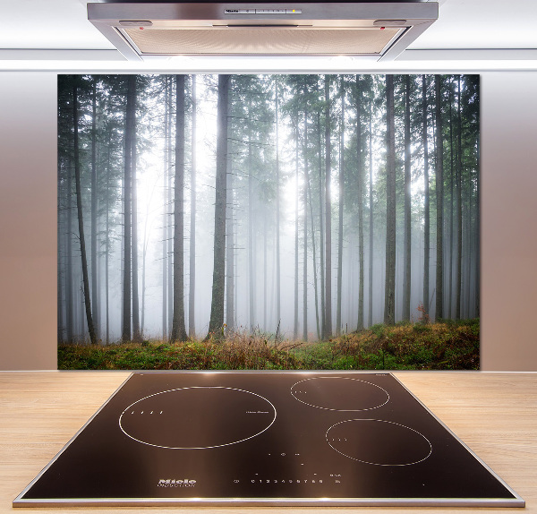 Pannello retrocucina con motivo Nebbia nella foresta