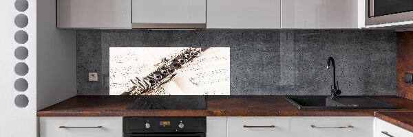 Rivestimento parete cucina con finitura Clarinetto