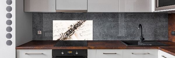 Rivestimento parete cucina con finitura Clarinetto