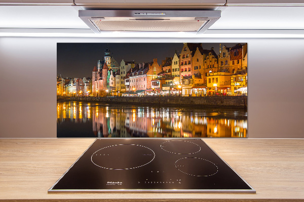 Pannello retrocucina con motivo ispirato a Danzica, Polonia