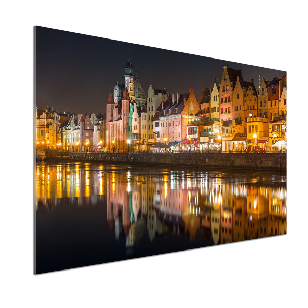 Pannello retrocucina con motivo ispirato a Danzica, Polonia