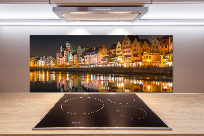 Pannello retrocucina con motivo ispirato a Danzica, Polonia