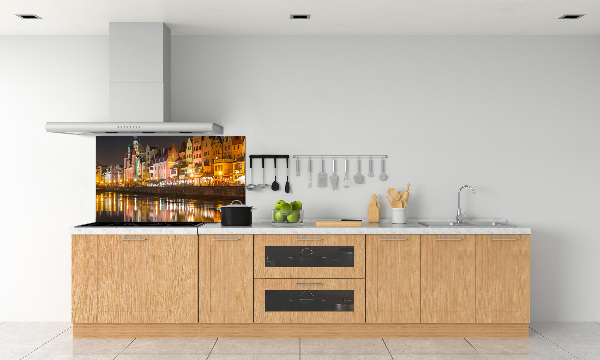 Pannello retrocucina con motivo ispirato a Danzica, Polonia