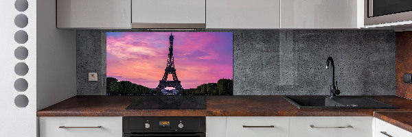 Rivestimento parete cucina con stampa della Torre Eiffel di Parigi