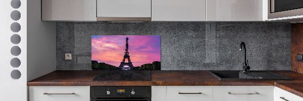 Rivestimento parete cucina con stampa della Torre Eiffel di Parigi