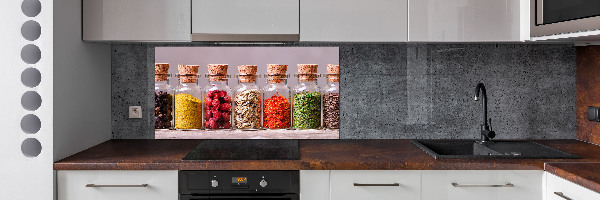 Pannello retrocucina con motivo Spezie colorate